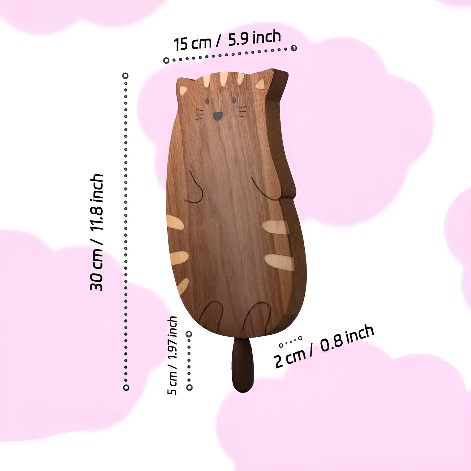 Skjærebrett i Massivt Tre – Lekent Design i Ekornform | Holdbart og Trygt for Mat