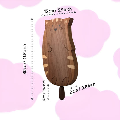 Skjærebrett i Massivt Tre – Lekent Design i Ekornform | Holdbart og Trygt for Mat