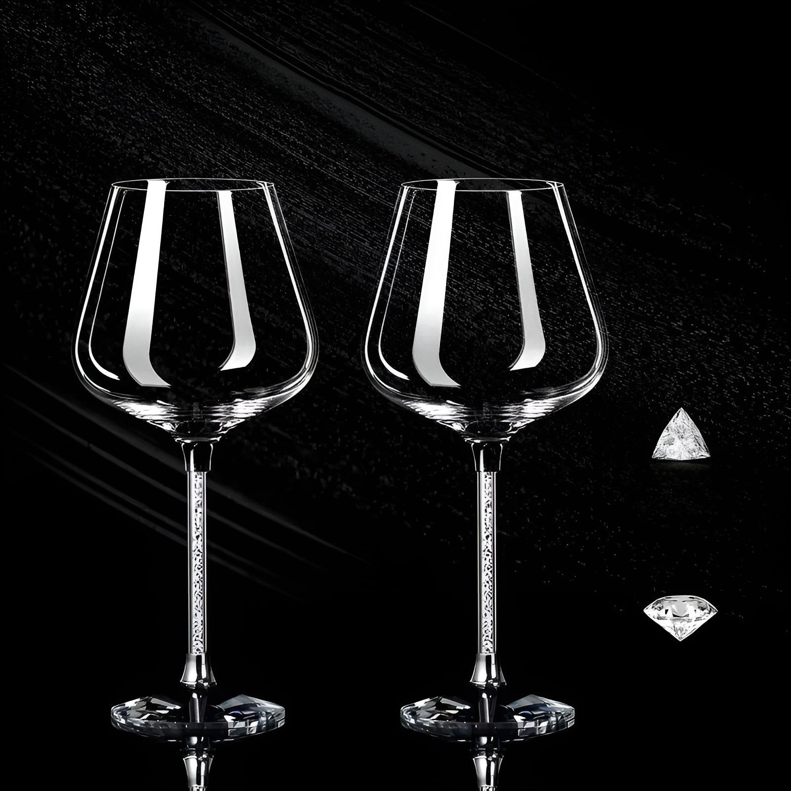 Krystall Vinglass Sett – 2 Elegant og Luksuriøst | Perfekt til Rødvin, Hvitvin og Champagne