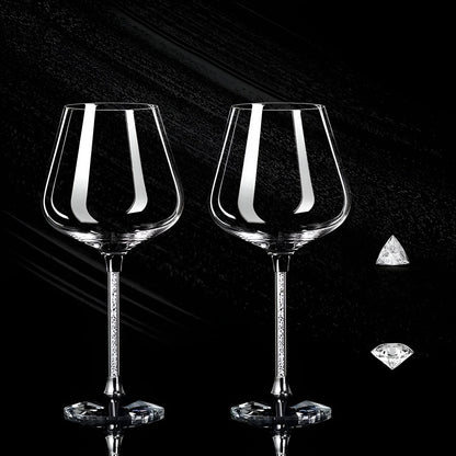 Krystall Vinglass Sett – 2 Elegant og Luksuriøst | Perfekt til Rødvin, Hvitvin og Champagne