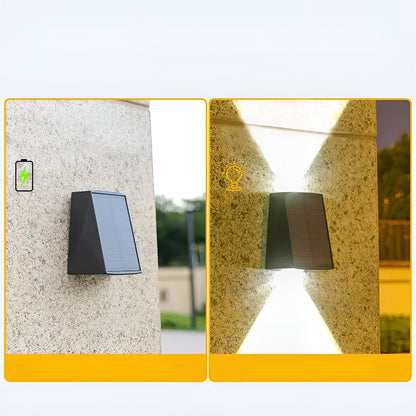 Solcelledrevet Vegglampe – Moderne Utendørsbelysning med Bevegelsessensor | Perfekt for Hage, Terrasse og Innkjørsel