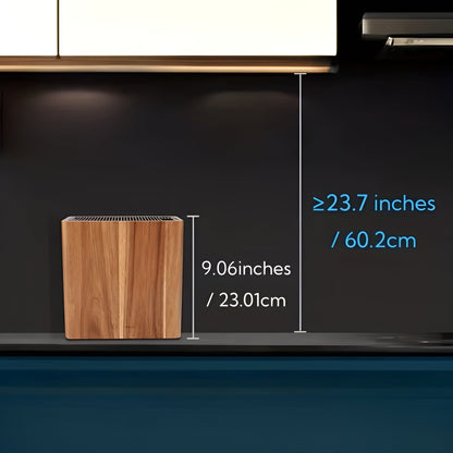 Stabil Knivblokk I Tre – Med Knivspor | Orden Og Sikkerhet På Kjøkkenet