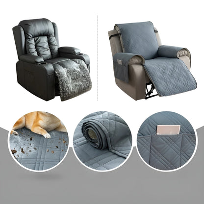 Vannsikker Lenestolbeskytter – Quiltet Rutedesign | Beskytter mot Flekk­er og Slitasje