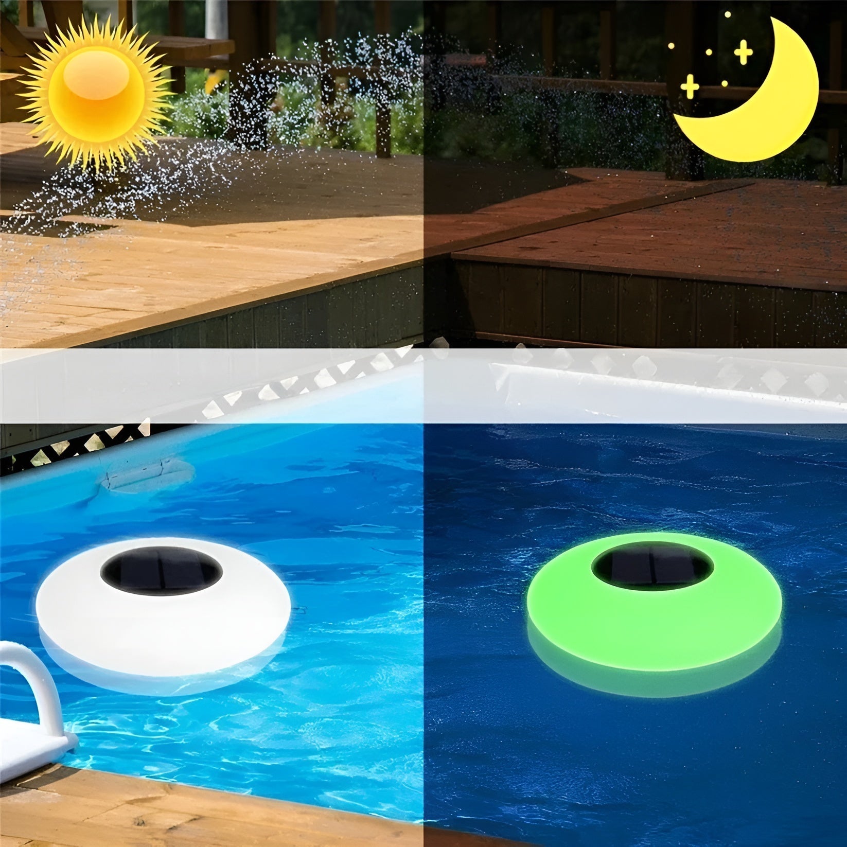 Flytende Solcellelys – Fargeskiftende LED | Perfekt for Basseng og Hage