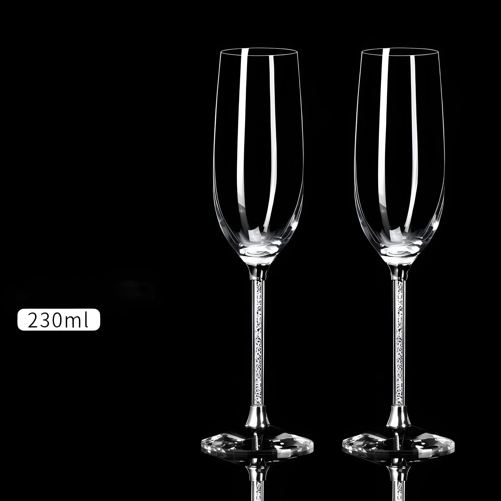 Rødvinsglass Sett – 2 Luksuriøse Krystallglass | Perfekt for Vin, Champagne og Festlige Anledninger