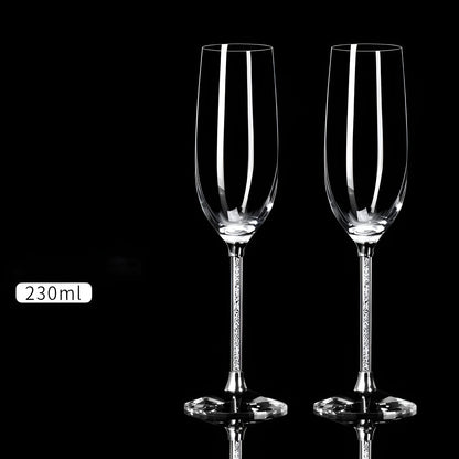 Rødvinsglass Sett – 2 Luksuriøse Krystallglass | Perfekt for Vin, Champagne og Festlige Anledninger