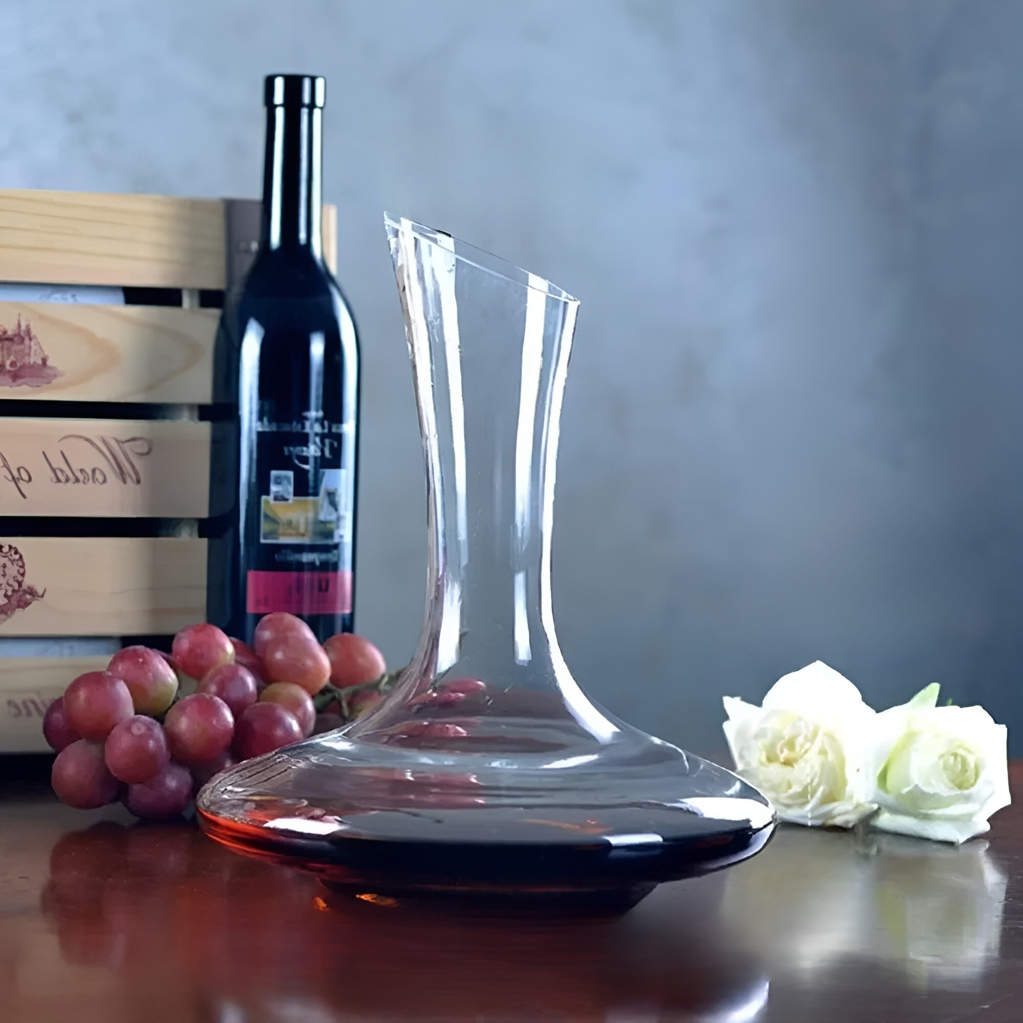 Krystall vinkaraffel – Håndlaget og Elegant | 1500 ml Perfekt for Hjem, Bar og Kontor