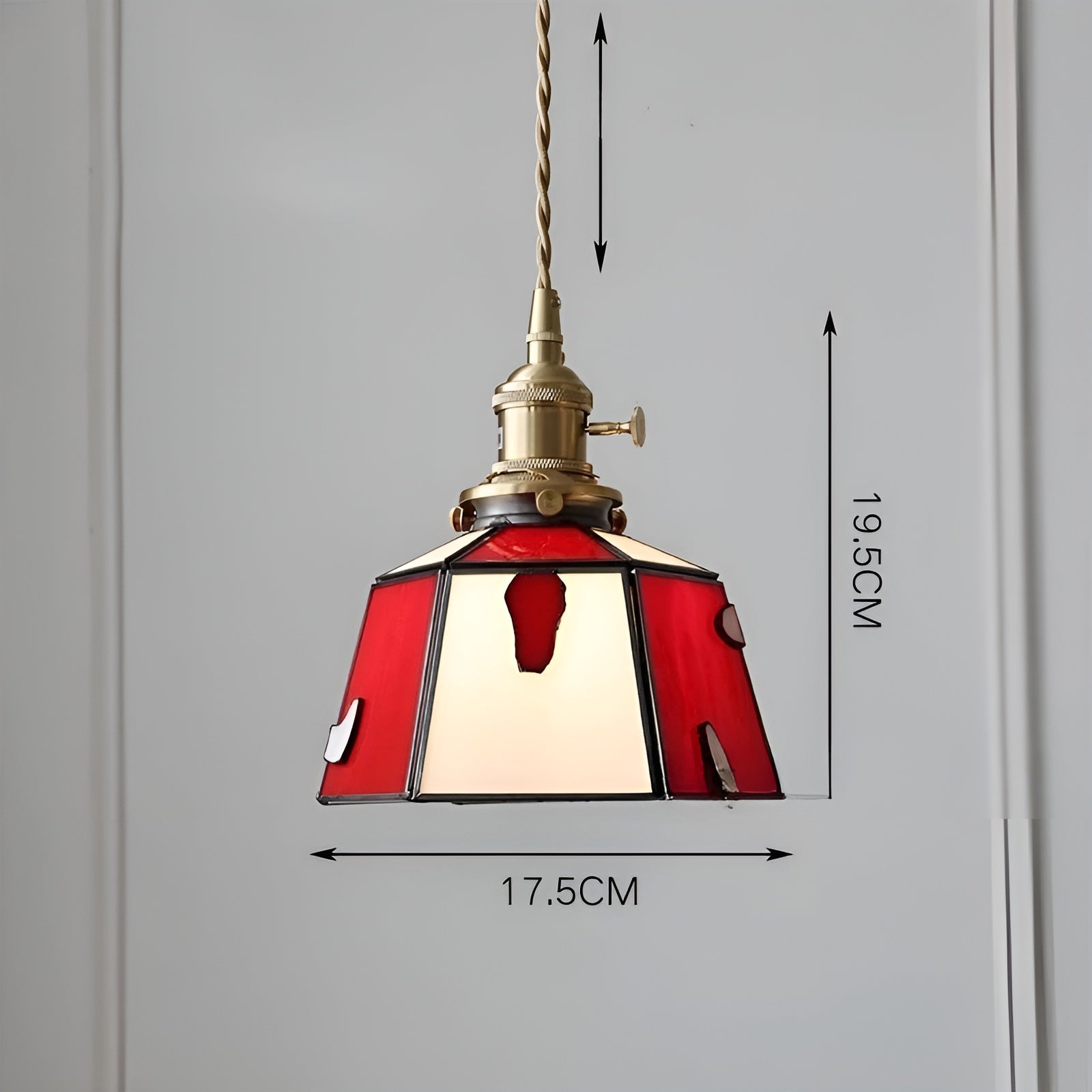 Europeisk Vintage Pendellampe – Stilig LED-pendellampe i tre og kobber | Med glasskuppel i design for stue og spisestue