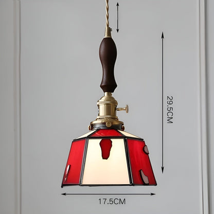 Europeisk Vintage Pendellampe – Stilig LED-pendellampe i tre og kobber | Med glasskuppel i design for stue og spisestue