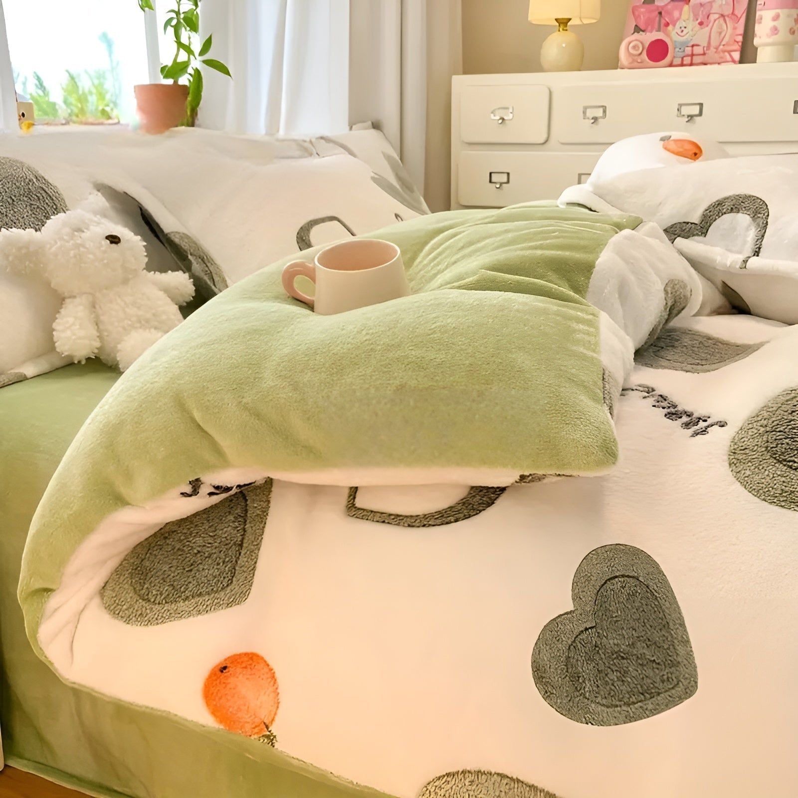 Milchvelours-Sengetøy, 3-delt – Mykt, Varmt og Behagelig | For et koselig soverom