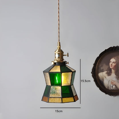 Europeisk Vintage Pendellampe – Stilig LED-pendellampe i tre og kobber | Med glasskuppel i design for stue og spisestue