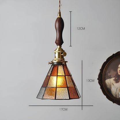 Europeisk Vintage Pendellampe – Stilig LED-pendellampe i tre og kobber | Med glasskuppel i design for stue og spisestue