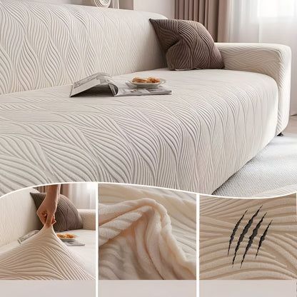 Elastischer Sofabezug aus Fleece – Weich und Gemütlich | Jacquard-Struktur, Perfekt für Sofa & Wohnraum
