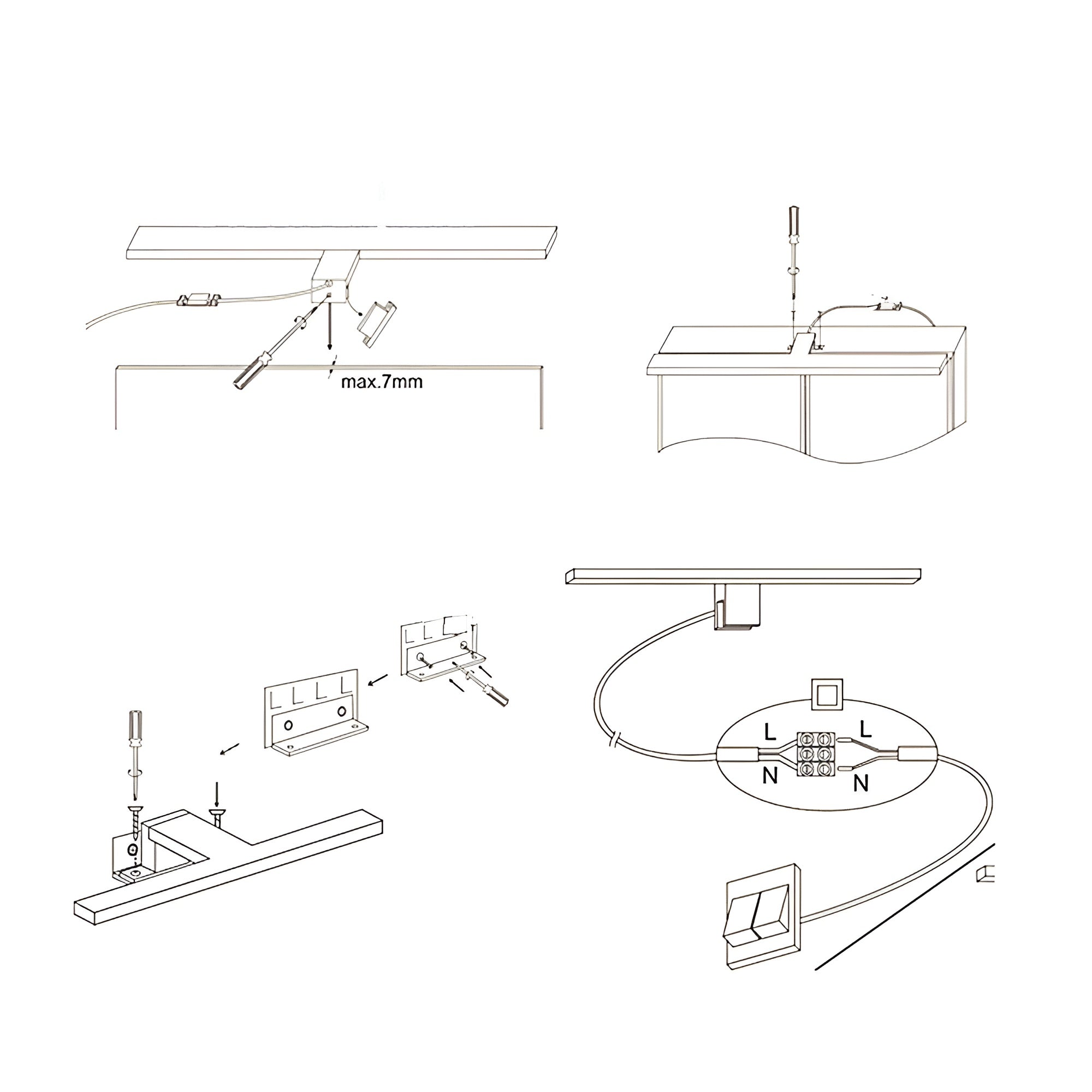 LED Speillampe – Sterkt 6000K lys | Vanntett for bad og Sminkebord