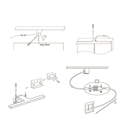 LED Speillampe – Sterkt 6000K lys | Vanntett for bad og Sminkebord