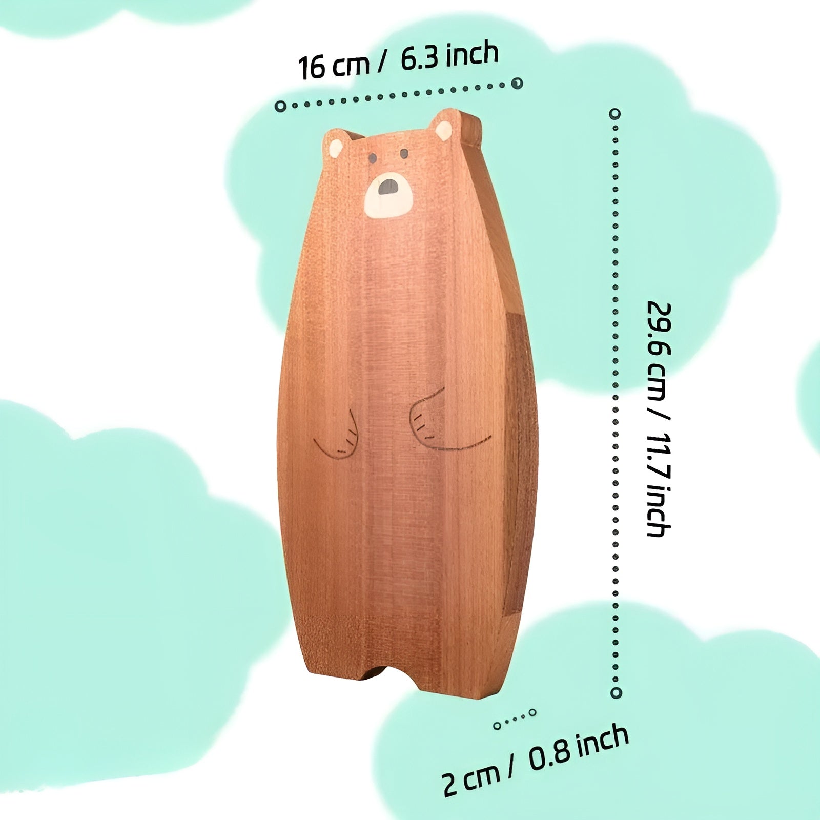 Skjærebrett i Massivt Tre – Lekent Design i Ekornform | Holdbart og Trygt for Mat