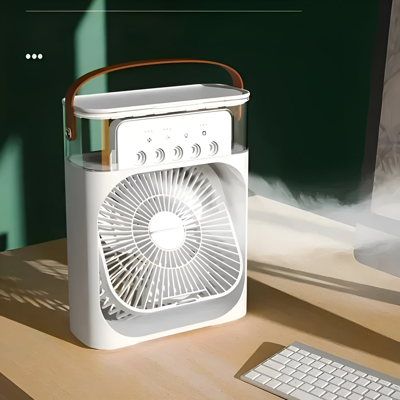 Mobil Klimaanlegg – Kjøling, Fukting Og Vifte | 3-i-1 Med Stemningsbelysning