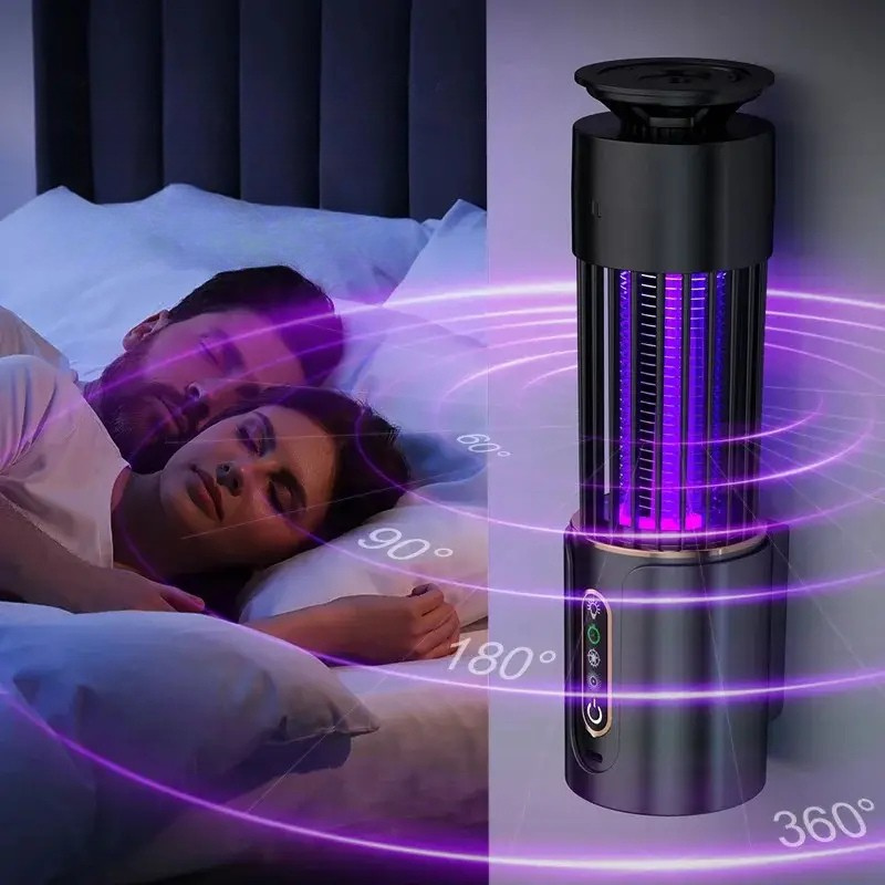 Myggfanger med USB – Oppladbar og Stillegående | Vegg- eller Bordmontering med Nattlys og Timer