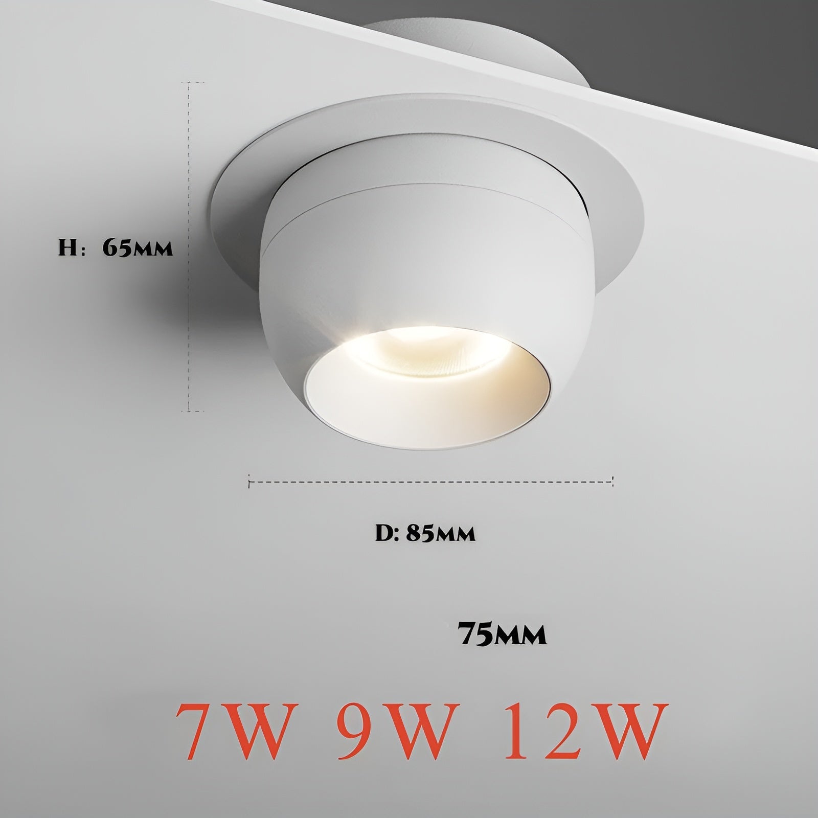 Rund LED-spotlampe – Moderne og Dekorativ | Perfekt for Stue og Innendørsbruk - Lysarmaturer for tak