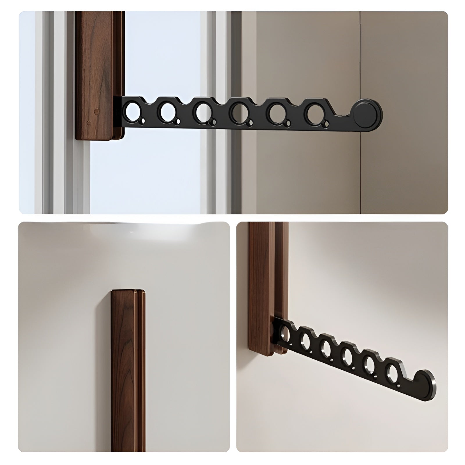 Sammenleggbar Vegghylle i Tre – Plassbesparende og Praktisk | Perfekt for Små Rom