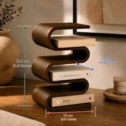 Skulpturell Bokholder – Moderne 3D-printet Design | Stilfull Dekor til Skrivebord og Hylle