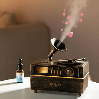 Aromadiffusor I Vintage-design – Dreiebart Tåkeutløp Og 7-farget Stemningsbelysning | Usb-luftfukter Med Timerfunksjon