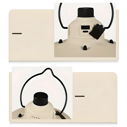 NordLys – Campinglampe i LED, Oppladbar og Bærbar