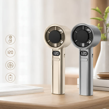 Håndvifte Med Digitalt Display – Usb-oppladbar Og Trinnløst Justerbar