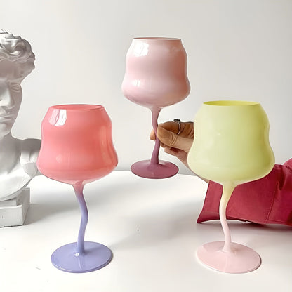 3er Set Bunte Whiskygläser 500 ml – Vintage Design mit Drehstruktur | Große Cocktail- & Weingläser für Party & Geschenk