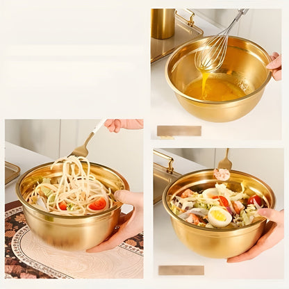 14-delt Gullfarget Bollesett – Elegant Og Praktisk | Perfekt Til Matlaging, Baking Og Servering