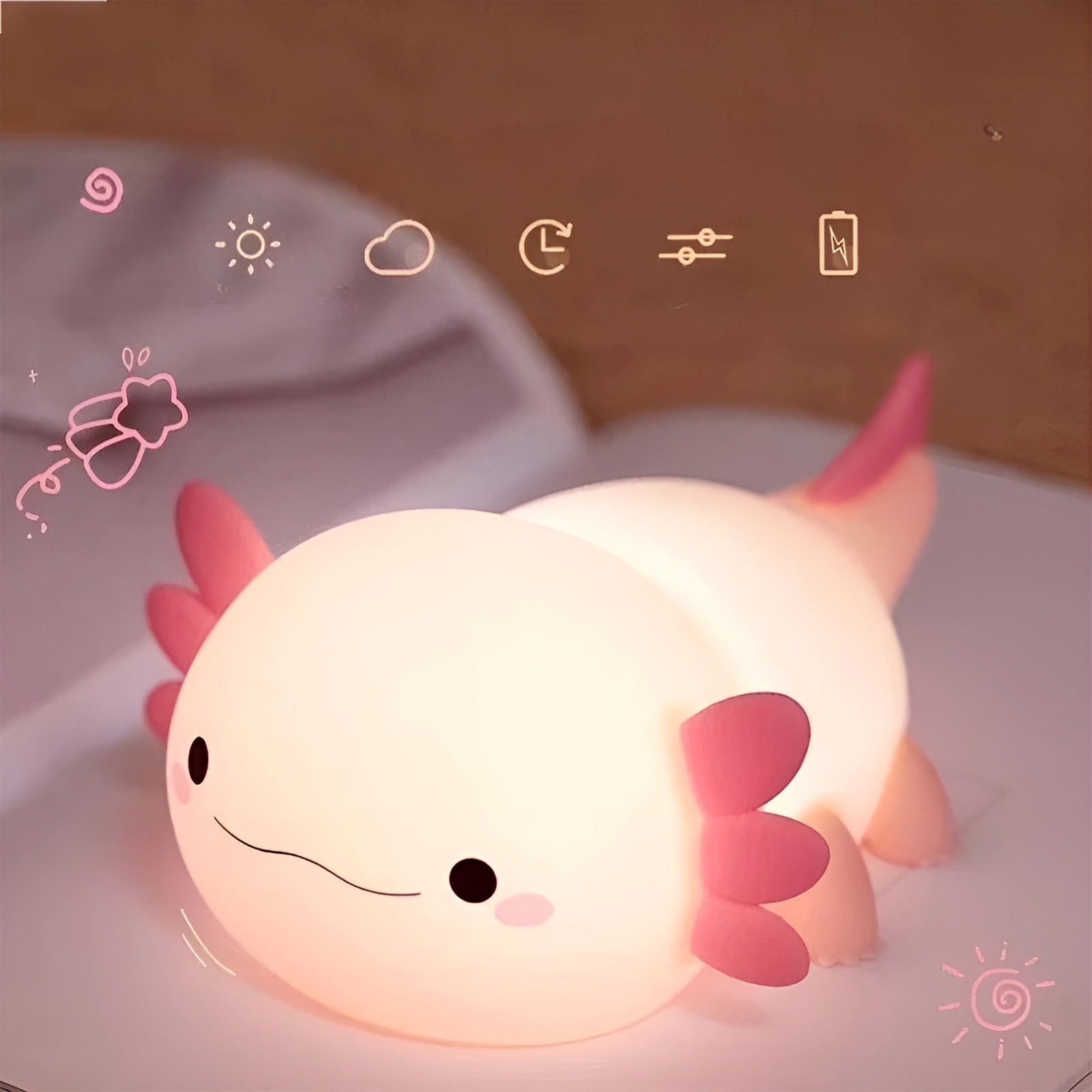 Nattlampe til Barnerom – Mykt Rosa Lys | Perfekt for Jenteværelse