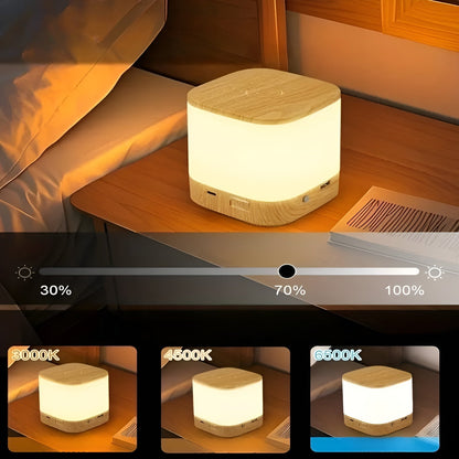 Led-bordlampe Med Berøringsdimmer – Justerbar Lysstyrke Og Fargetemperatur | Usb-lading, Timer, Ideell For Soverommet
