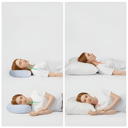 Cloud Ergonomisk Nakkepute – Pustende Og Kjølig | Perfekt For De Som Sover På Siden Eller På Magen, Egnet For Bruk Hele Året