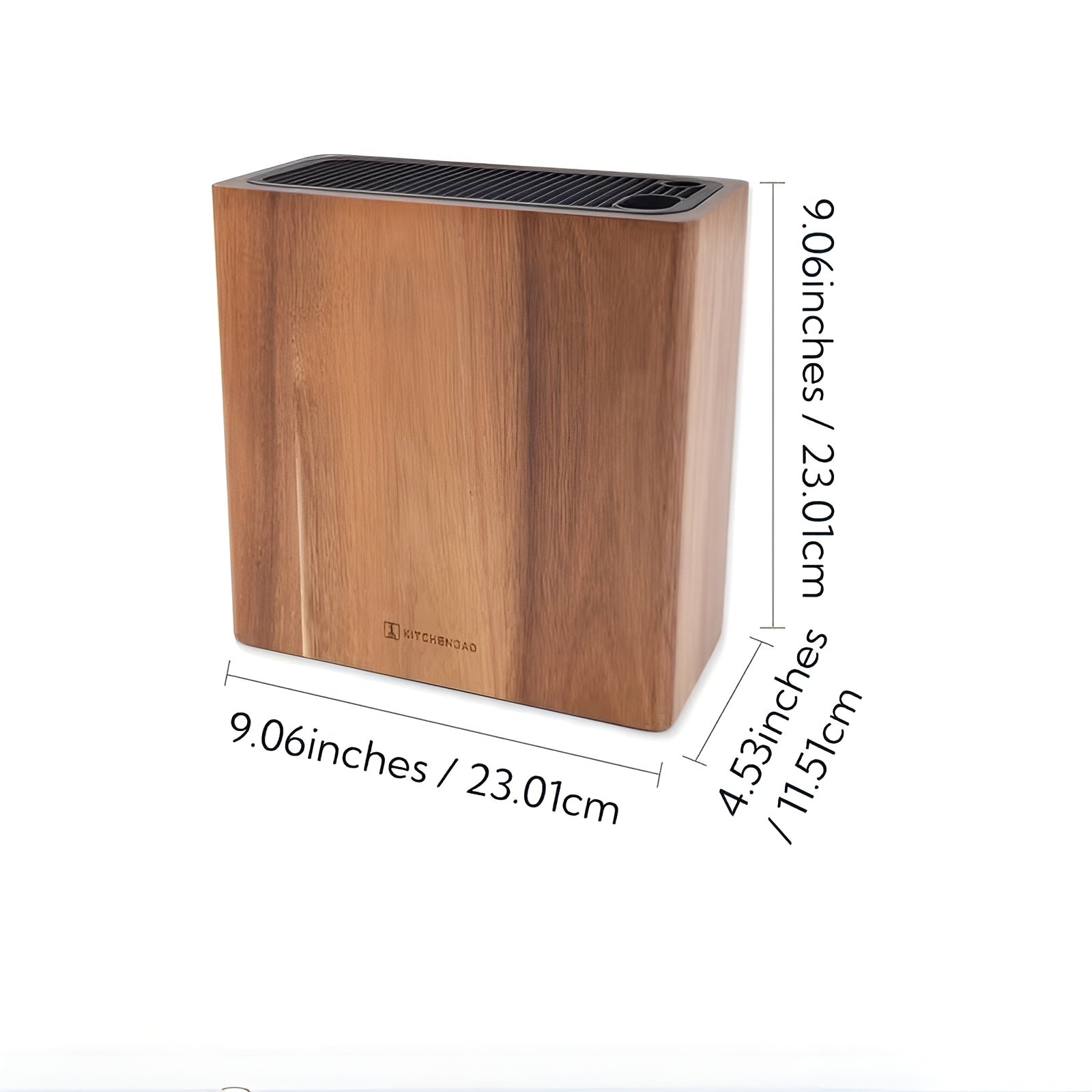 Knivblokk Med Knivspor – Solid Knivoppbevaring I Tre, Knivholder Til Benkeplaten Med Bladbeskyttelse