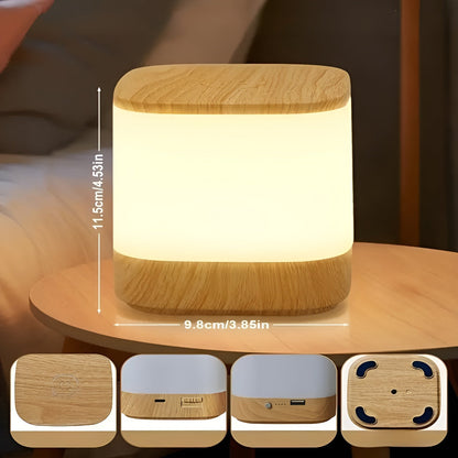 Led-bordlampe Med Berøringsdimmer – Justerbar Lysstyrke Og Fargetemperatur | Usb-lading, Timer, Ideell For Soverommet