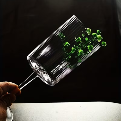 Krystallglass Med Vintage-Riller – Gjennomsiktig Og Dekorativt | Elegant Glass Til Hverdagsbruk Og Borddekking