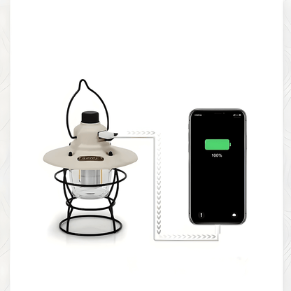 NordLys – Campinglampe i LED, Oppladbar og Bærbar