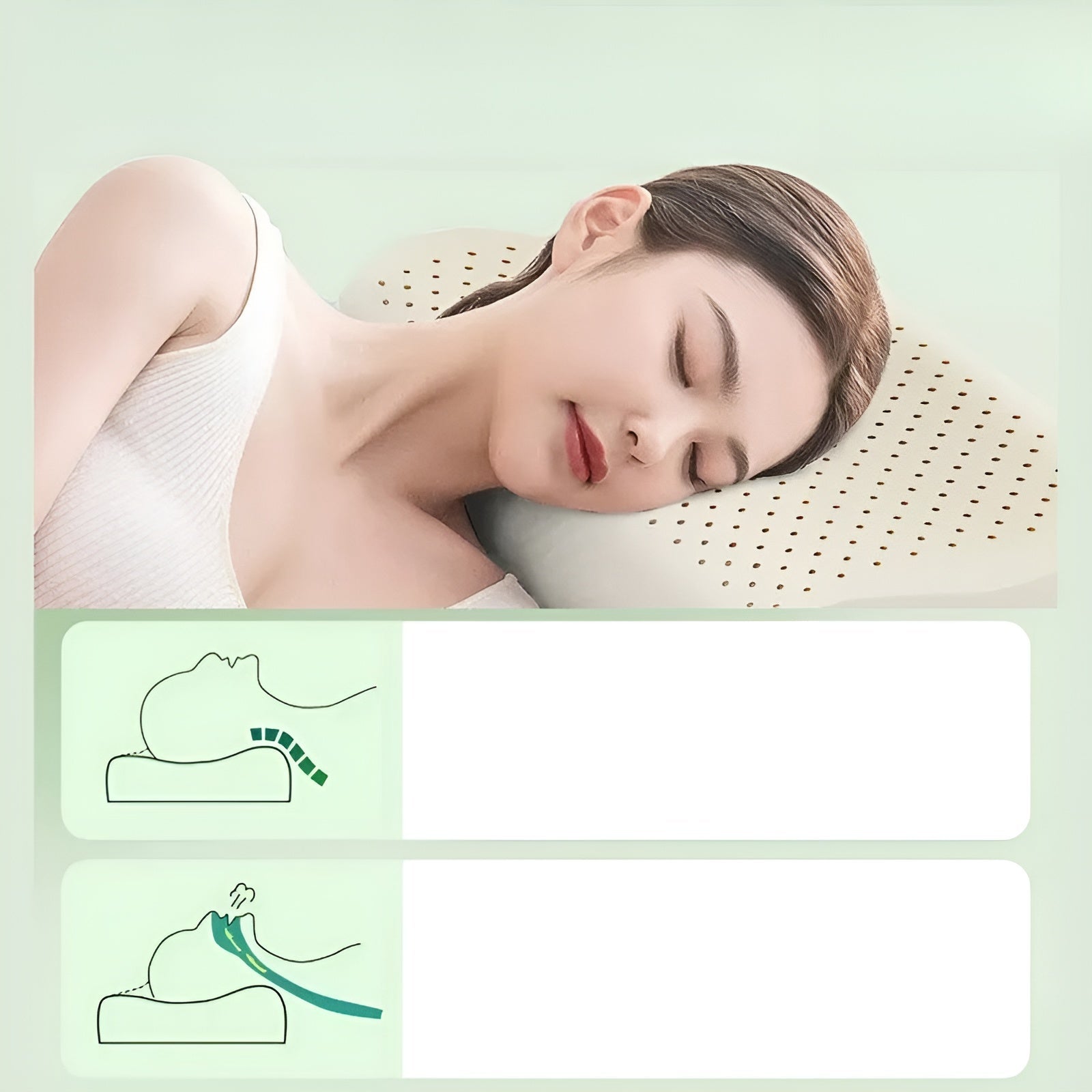 Thailandske Nakkeputer av Naturlateks – Ergonomiske og Pustende | Perfekte for en God Natts Søvn - Reiseputer
