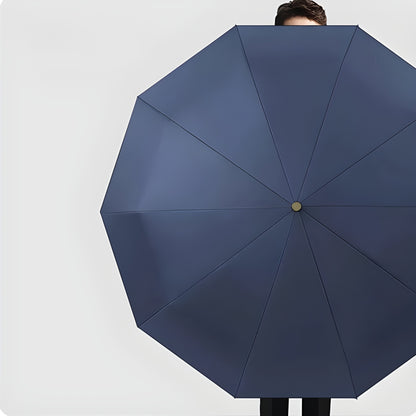 Automatisk Sammenleggbar Paraply – Trehåndtak, Vindbestandig Design | 106 cm