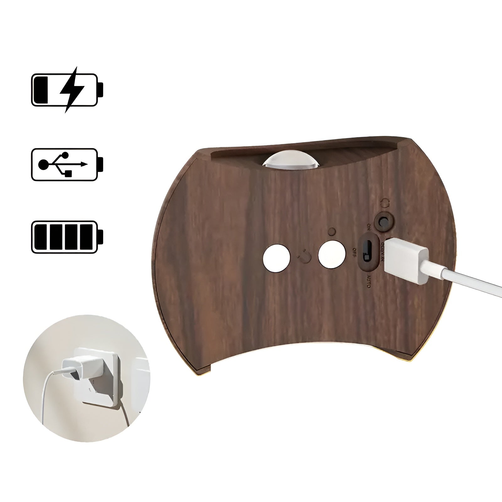 Led-vegglampe Med Bevegelsessensor – Oppladbar Og Smart | Ideell For Soverom Og Ganger