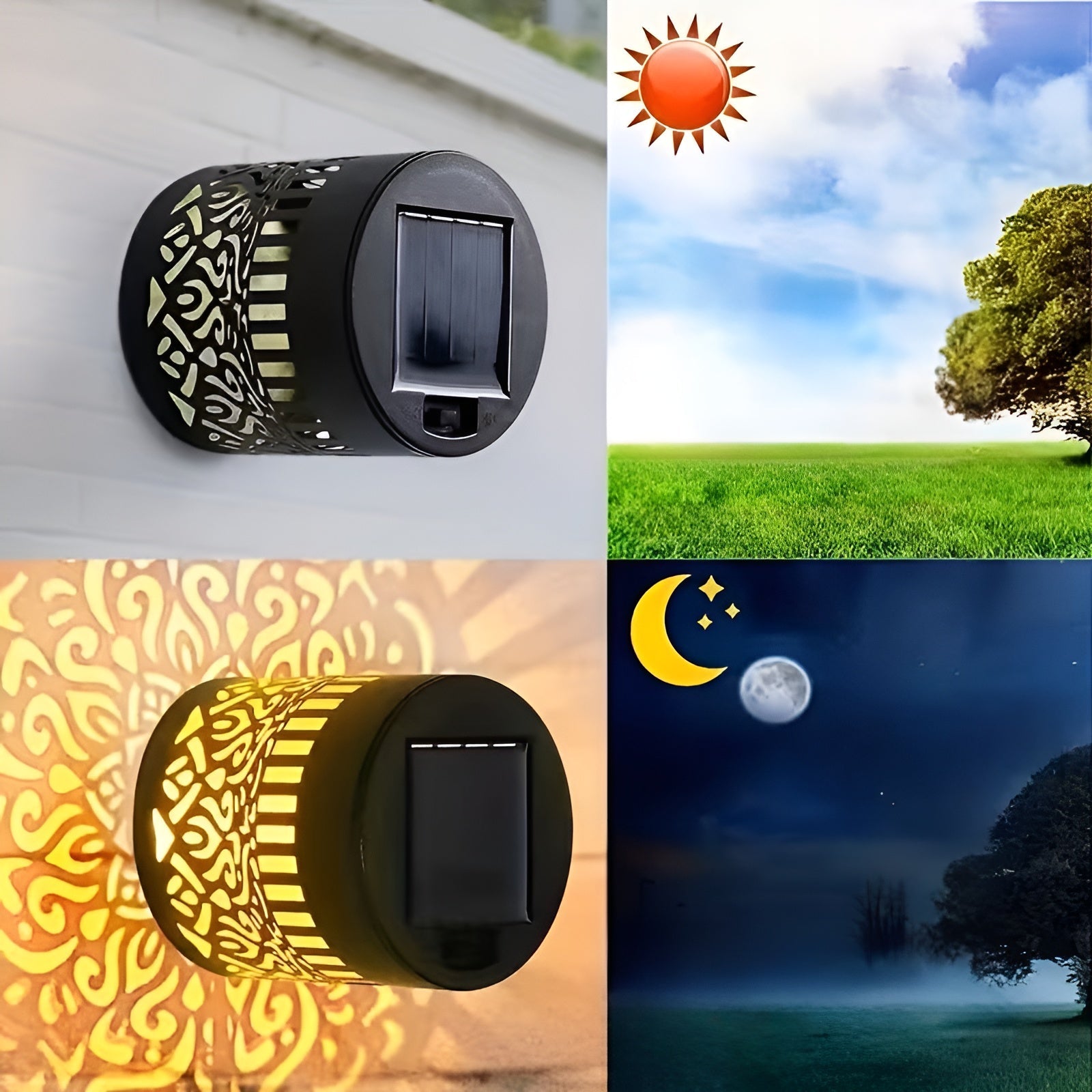 Solcellelampe for Vegg og Gjerde – Automatisk og Værbestandig | IP65 Utendørsbelysning for Hage og Terrasse