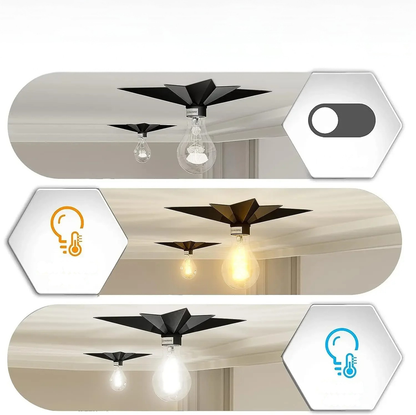 Stjerneformet LED-Vegglampe – Moderne og Dekorativ | Stemningsfull Belysning for Hjemmet - Lysarmaturer for vegg