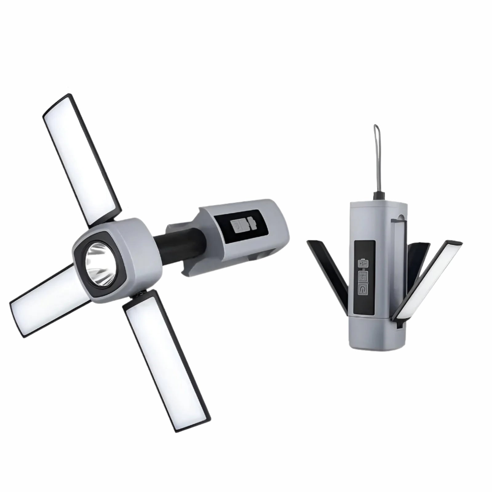Campinglampe – Oppladbar via USB og 360° Roterbar | Perfekt for Utendørsbruk og Nødsituasjoner