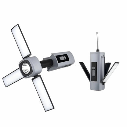 Campinglampe – Oppladbar via USB og 360° Roterbar | Perfekt for Utendørsbruk og Nødsituasjoner