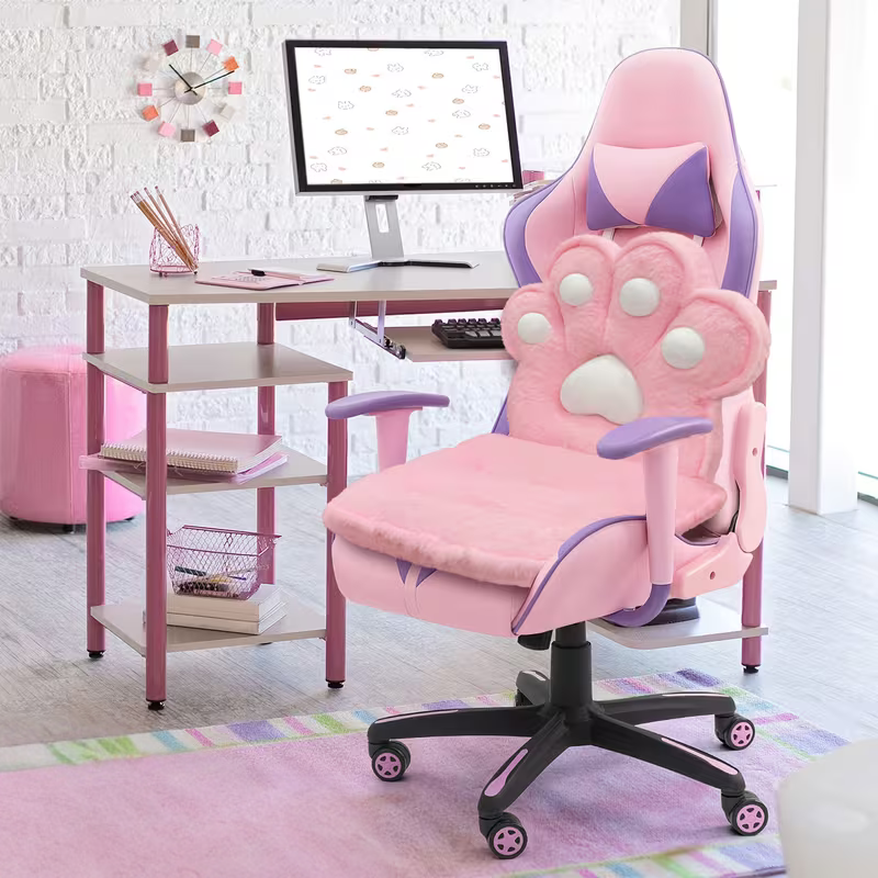 L-formet Kattepotepude – Myk og Koselig | Perfekt for Gamingstol og Sofa