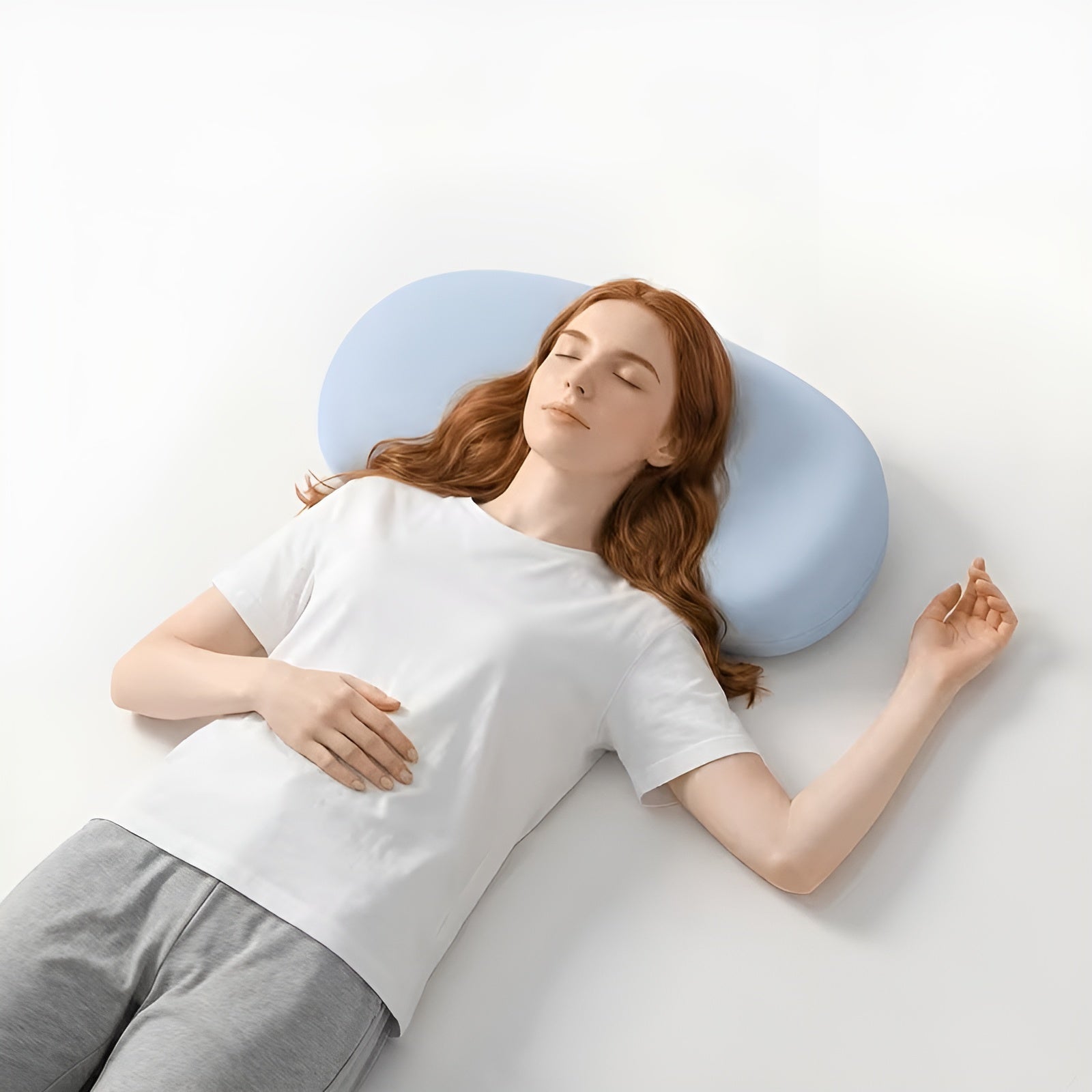 Cloud Ergonomisk Nakkepute – Pustende Og Kjølig | Perfekt For De Som Sover På Siden Eller På Magen, Egnet For Bruk Hele Året