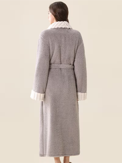 Myk Damebadekåpe for Vinter – Ekstra Lang og Varm | Flanell med Lommer