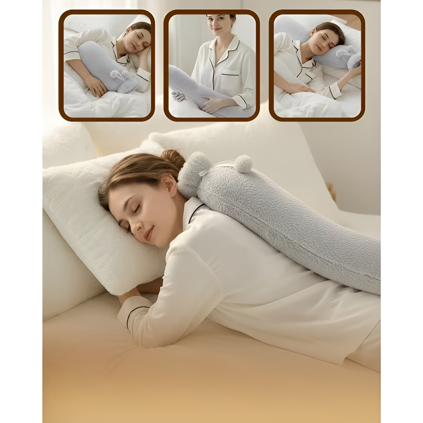 Ekstra Lang Varmtvannsflaske 2 Liter – Ekstra Varm og Koselig | Med Supermykt Fleeceovertrekk