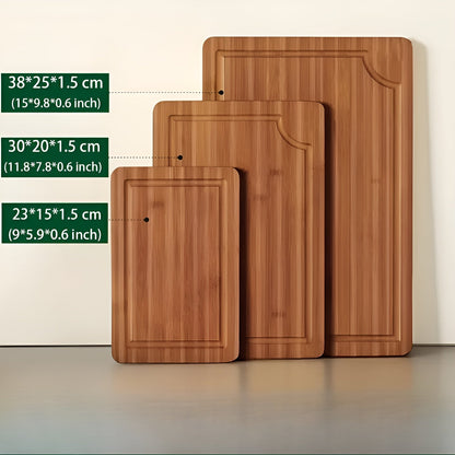 Bambus Schneidebrett-Set (3-teilig) – Robust, Messerschonend & Hygienisch | Ideal für Küche & Alltag