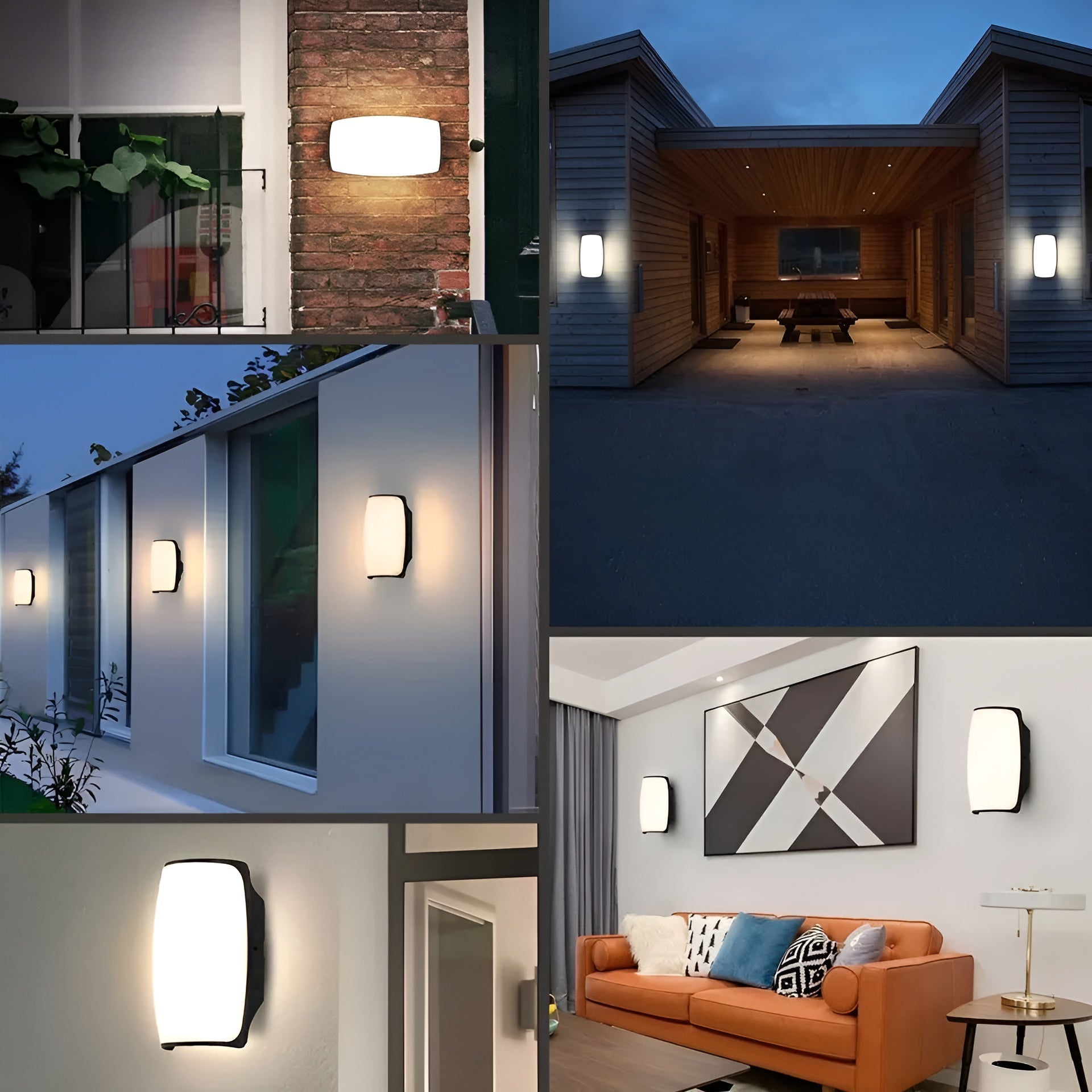 LED Utendørs Vegglampe – Vanntett med Bevegelsessensor | Ideell for Hage, Terrasse og Innkjørsel